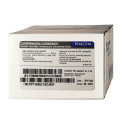 CLORPROMAZINA 25 mg/2ml 100 AMP FRESENIUS KABI