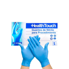 GUANTE NITRILO L/P CELESTE TALLA S - HEALTH TOUCH