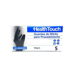 GUANTE NITRILO L/P NEGRO TALLA M - HEALTH TOUCH -