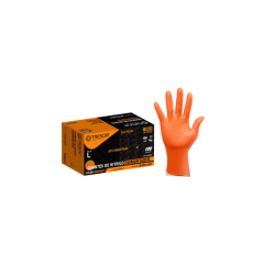 GUANTE NITRILO EXTRADIAMOND NARANJO L