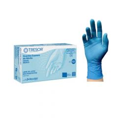 GUANTE EX. NITRILO L/P AZUL TRESOR XL