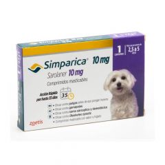 SIMPARICA 10 mg (2,6 - 5 kg) x 3 comp