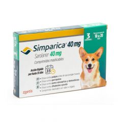 SIMPARICA 40 mg (10,1 - 20 kg) x 3 comp