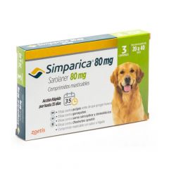 SIMPARICA 80 mg (20,1 - 40 kg) x 3 comp