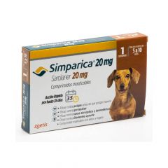 SIMPARICA 20 mg (5,1 - 10 kg) x 1 comp