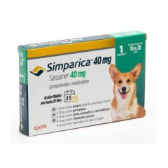 SIMPARICA 40 mg (10,1 - 20 kg) x 1 comp