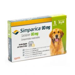 SIMPARICA 80 mg (20,1 - 40 kg) x 1 comp